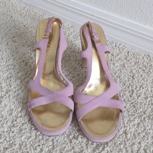 Gucci Light Purple Suede Sandals Sz 10